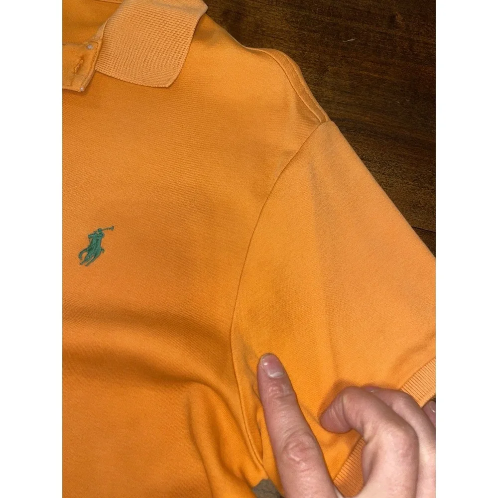 Polo Ralph Lauren Orange Collared Dress Shirt - Medium